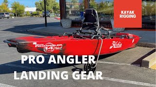 Hobie Pro Angler 14 Boonedox Landing Gear Install  Kayak Rigging [upl. by Akiret]