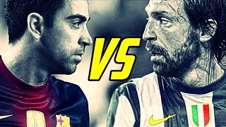 Andrea Pirlo Vs Xavi Hernandez  Ultimate Best Skills Show Ever  Barcelona Vs Juventus [upl. by Aicnarf704]