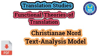 Functional theories of translation  Christiane Nord model [upl. by Llednahs391]