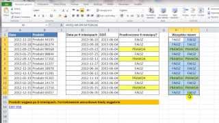 Excel Formatowanie warunkowe  sprawdzanie ważności produktu  sztuczki 22 [upl. by Anilemrac]