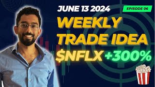 Weekly Trade idea Ep 6 How we caught a 300 move on NFLX [upl. by Etnaid]