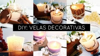 DIY VELAS DECORATIVAS E AROMATIZADAS  TUMBLR DECOR [upl. by Aissac]