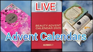 LIVE Advent Calendars McCreas Candies Revolution 25 Days of Glam amp Selfridges  Chit Chat [upl. by Harmony]