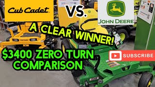 Cub Cadet vs John Deere 3400 Zero Turn comparison There is a clear winner [upl. by Bendick]