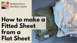 How to Make a Fitted Sheet from a Flat Sheet [upl. by Paehpos]