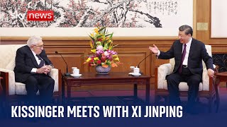 President Xi tells 100yearold Henry Kissinger I have great respect for you [upl. by Mahgem86]