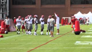 Alabama Football Practice  Wide Receiver Drills [upl. by Gnouv]