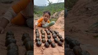 Survival Skills SIMPLE but very USEFUL with a lot of Snail survival bushcraft forest outdoor [upl. by Lawan]