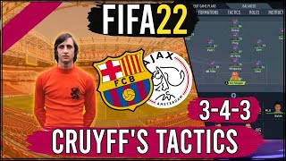 Recreate Johan Cruyffs Total Football 343 Tactics in FIFA 22  Custom Tactics Explained [upl. by Frohne]