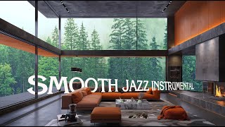 Winter Jazz Ambience coffee☕travailler dans des paysages enneigés ☕ Relaxing Jazz for Work and Study [upl. by Crescin]