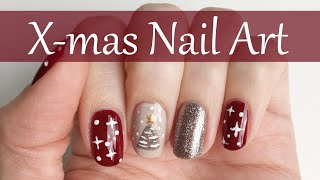 WinterNageldesign Weihnachtsbaum und Schneeflocken selbst machen  seni Nageldesign [upl. by Joappa]