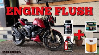 HOW TO ENGINE FLUSH IN ANY BIKE  MOTORCYCLE   FULL DETAIL VIDEO  LIQUI MOLY 80ML  ABRO OIL [upl. by Yahsat]