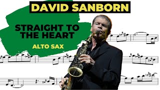 DAVID SANBORN straight to the heart ALTO SAX TRANSCRIPTION [upl. by Abbey776]