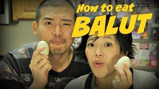 How to Eat Balut Duck Egg ft RuleofYum [upl. by Avehstab]