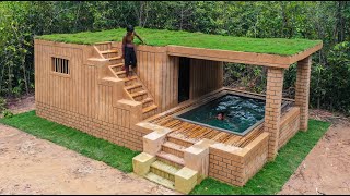 Building Jungle Villa and Swimming Pool With Décor Private Living Room [upl. by Ettenor]