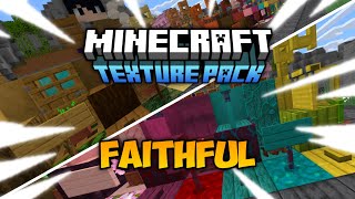 REKOMENDASI TEXTURE PACK MINECRAFT FAITHFUL 64x64 MCPE 120 [upl. by Eicyak]