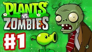 Plants vs Zombies  Gameplay Walkthrough Part 1  World 1 HD [upl. by Niven]