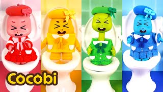 Colorful Poo Poo Song🌈 Rainbow Colors  More Funny Kids Songs  Cocobi Nursery Rhymes [upl. by Anadroj731]