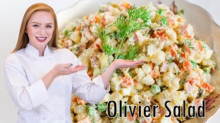 Olivier Russian Potato Salad Как Приготовить Салат Оливье [upl. by Colly542]