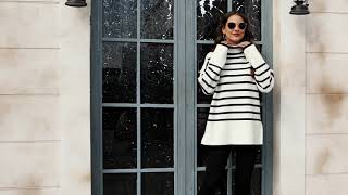 Womens Long Sleeve Striped Sweater [upl. by Gustavus]