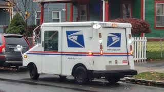 United States Postal Service USPS 1991 Grumman LLV 1268187 on a rainy Monday [upl. by Aetnuahs]