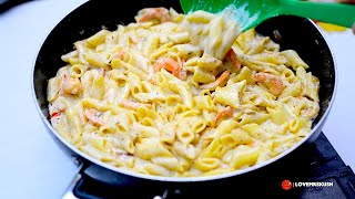 Shrimp Pasta Alfredo No heavy cream required [upl. by Orv870]