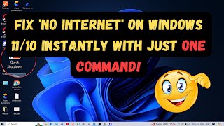 Fix No Internet on Windows 1110 Instantly with Just One Command [upl. by Niaz]