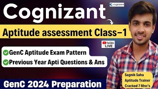 Cognizant Aptitude Questions amp Answers  Previous Year Questions  GenC Exam Preparation 2024 [upl. by Ayotnom]