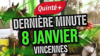 DERNIÈRE MINUTE Quinté  Lundi 8 Janvier 2024  VINCENNES  PRIX DE LAVEYRON [upl. by Jehius]