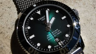 TISSOT SEASTAR 1000 POWERMATIC 80 GREEN DIAL IL DIVER CON IL FRAC [upl. by Migeon]