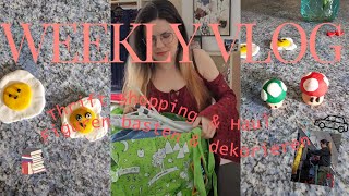 Von Second Hand Shopping amp mit clay Figuren basteln 🌻🍄📚  vlog 4 [upl. by Laicram719]