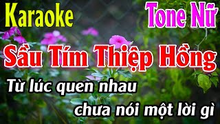 Sầu Tím Thiệp Hồng Karaoke Tone Nữ  Bm  Karaoke Lâm Organ  Beat Mới [upl. by Shea]