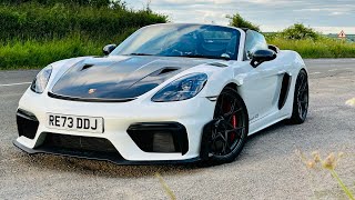 2024 Porsche 718 Spyder RS review500bhp 9000rpm 191mph is this the greatest Boxster of them all [upl. by Nahtanoj410]