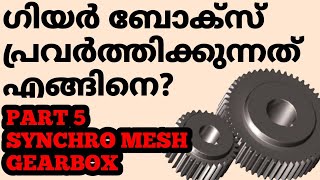 Automobile synchromesh gearbox Manual transmission GEARBOXmalayalam videokbg42gearbox animation [upl. by Evanne835]