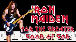 Iron Maiden  For the Greater Good of God Bass Tabs  Notation By ChamisBass chamisbass [upl. by Averyl226]