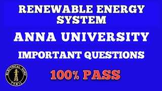 Renewable energy system important question [upl. by Ennaul]