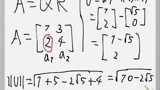 Numerical QR factorization with Householder matrix Example 3 old see description [upl. by Ateekan567]