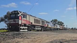 3AM9 SCT intermodal  steel Penfield SA to Laverton VIC 1318 3924 Dimboola West VIC [upl. by Eitsirhc]