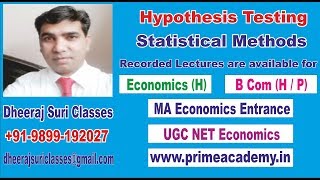 Hypothesis Testing  Econometrics  Eco H Sem 4  DU [upl. by Hogan]