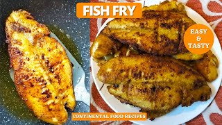 Easy Fillet Fish Fry Recipe in 2023  Kolkata Fish Fry  By Continental Food Recipes [upl. by Adnof810]