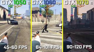 GTX 1050 Ti  1060 6Gb  1070 Ti GTA V Karşılaştırma Testi GTA 5 [upl. by Waylan]