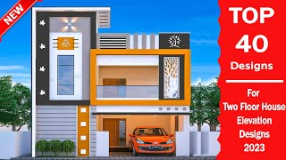 Top 40 Two Floor House Front Elevation Designs 2023  Double Floor House Front View Designs [upl. by Walburga]