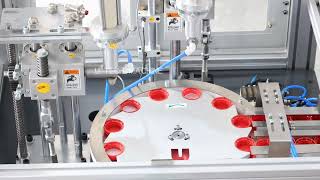 Automatic plastic bottle cap wadding inserting machine [upl. by Starlin]