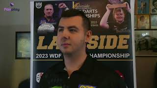 Sebastian Bialecki Vs Scott Marsh  POST MATCH INTERVIEW Lakeside2023 [upl. by Ylrac279]