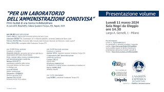 11032024 Per un laboratorio dellAmministrazione condivisa  Presentazione volume [upl. by Refinnaj]