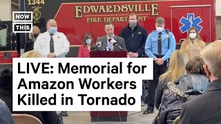 Memorial for Amazon Warehouse Tornado Victims  LIVE [upl. by Eymaj]