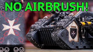 Painting a HUGE 40k Tank WITHOUT AIRBRUSH [upl. by Coussoule622]