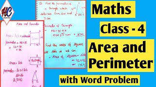 Area and Perimeter for class 4 with solutions  Maths for class 4 [upl. by Melise50]