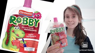 Ehrmann Robby Monster Backe Wackelpudding ApfelHimbeere zum Quetschen [upl. by Tersina]