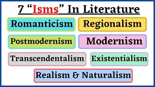 SubLiterary Movements in HindiUrdu7 isms in English LiteratureLiterary Movements in English [upl. by Ghassan]